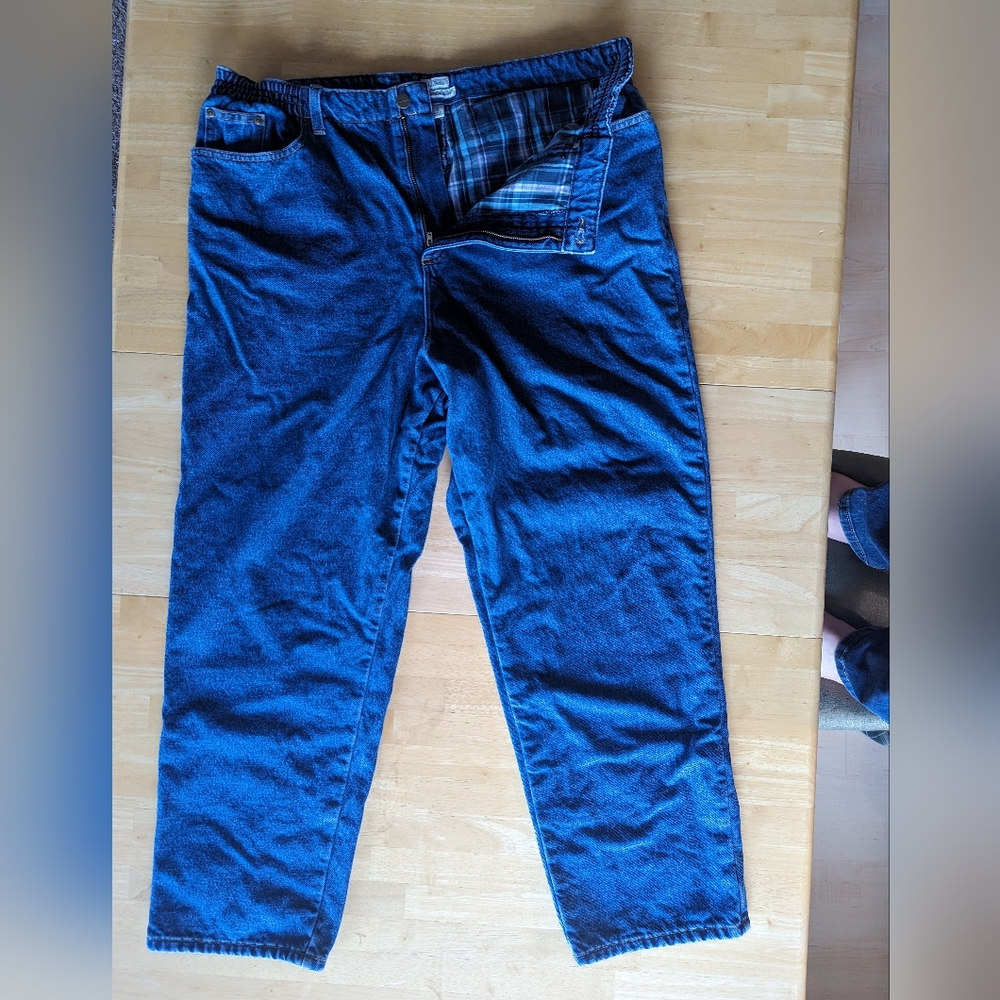 L.L. BEAN lightly insulated relaxed fit jeans SZ 20 -see description-